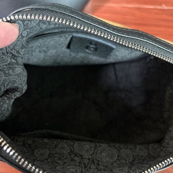 MDBM Black Leather Bucket tote bag and matching pouch - Picture 5 of 11